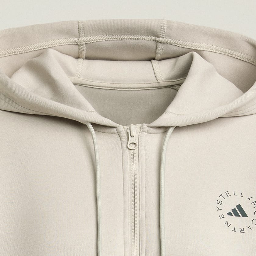 Gris buzo con capucha corto adidas by Stella McCartney Sportswear