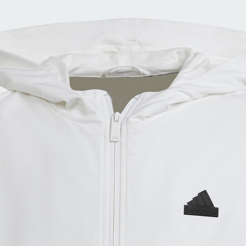 Blanco Chaqueta Deportiva Z.N.E. Tejida Cierre Frontal Niños
