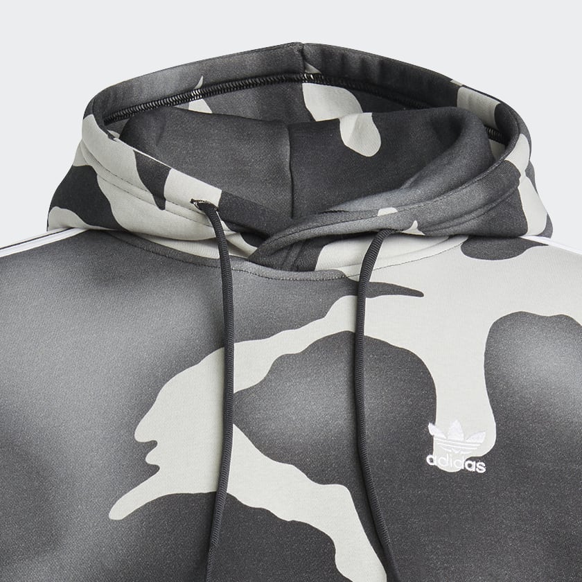 Black Graphics Camo Allover Print Hoodie