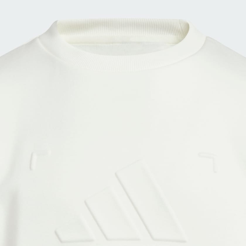 White 스포츠웨어 웜 니트 크루 키즈