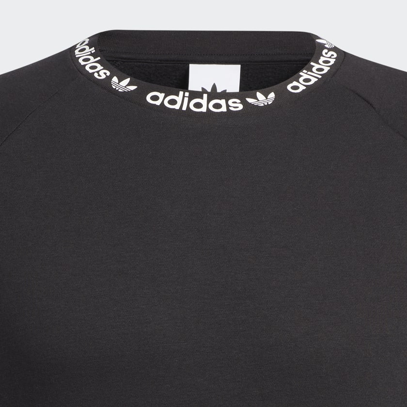 Adidas linear fleece crew sweatshirt outlet