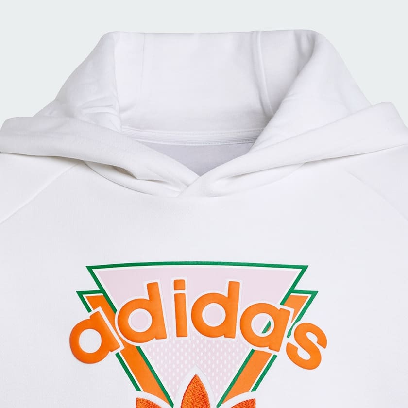 Beyaz Fleece Kapüşonlu Üst - Çocuk