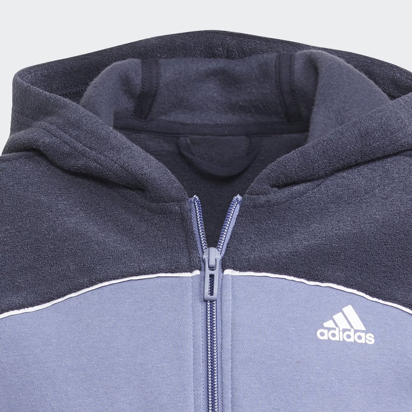 adidas Colorblock Full-Zip Hoodie - Purple | adidas Australia