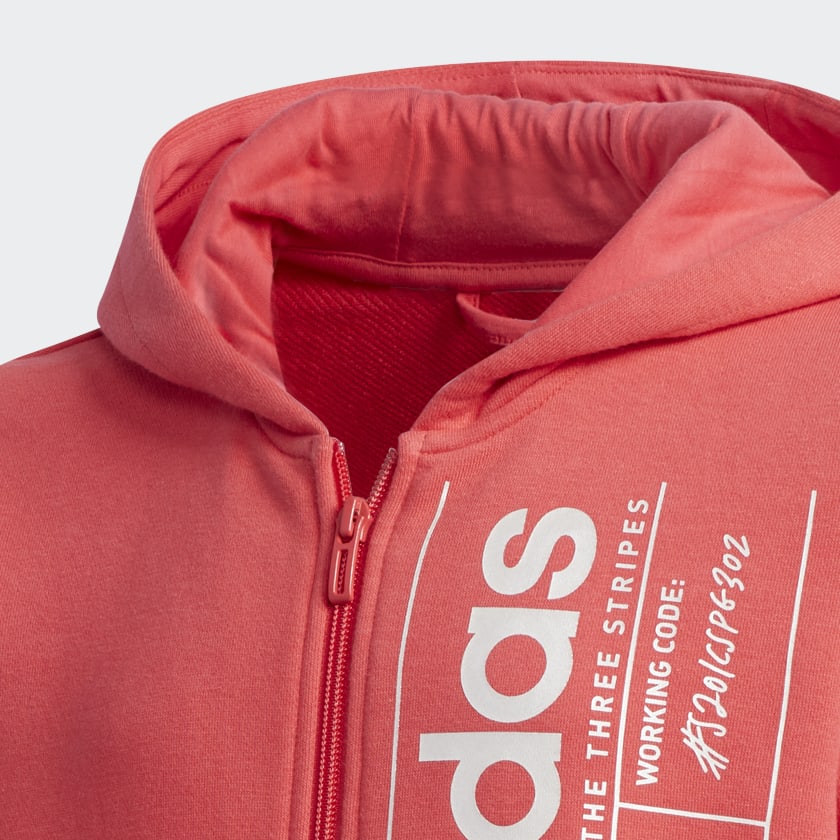 adidas Buzo con Capucha Brilliant Basics Rosa adidas Argentina