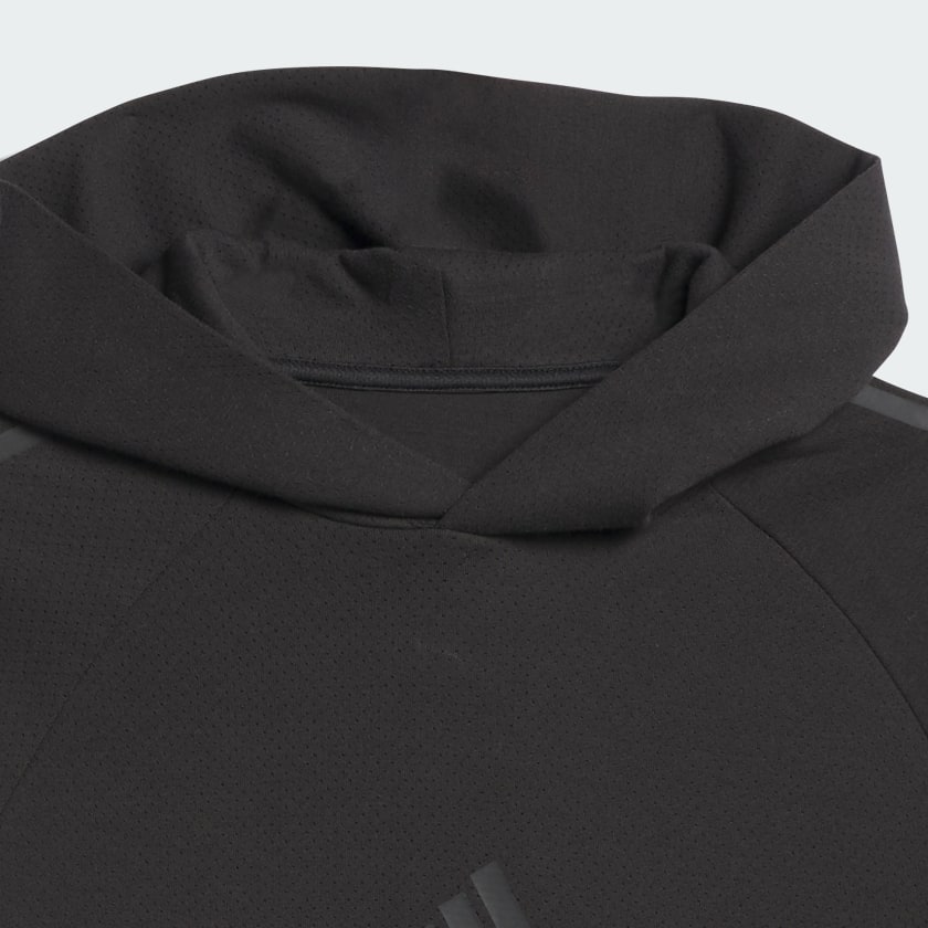 Negro Sudadera con Gorro adidas Basketball Spacer (Unisex)