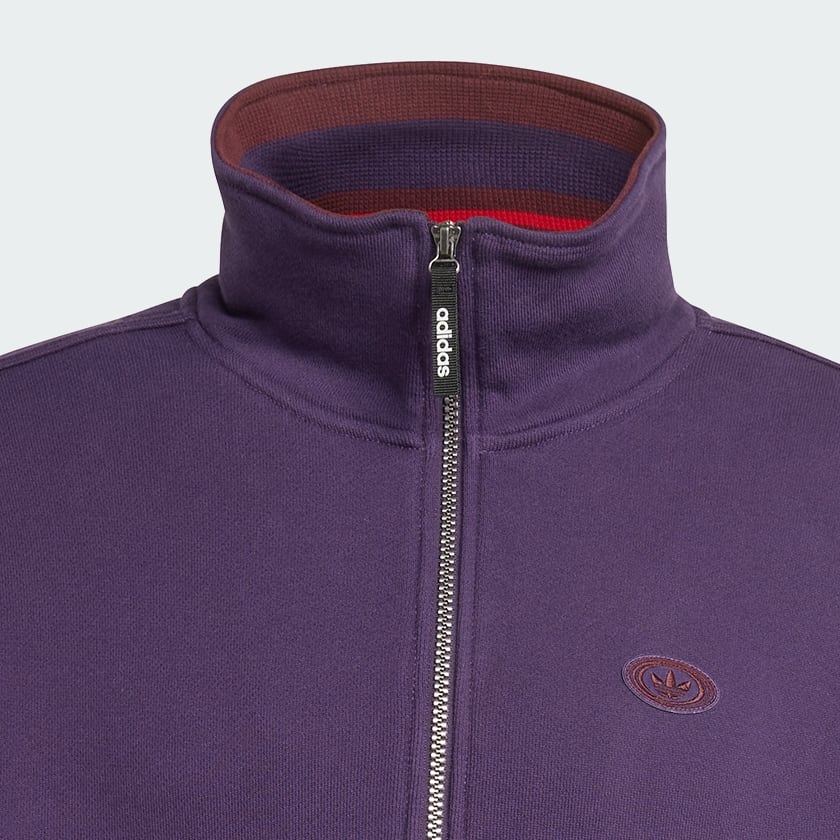 Viola Felpa in pile con grafica e mezza zip ALTERNATIVE SPORT anni '90