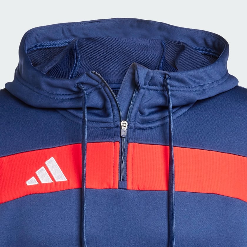 modrá Mikina s kapucňou Tiro 25 Essentials Sweat