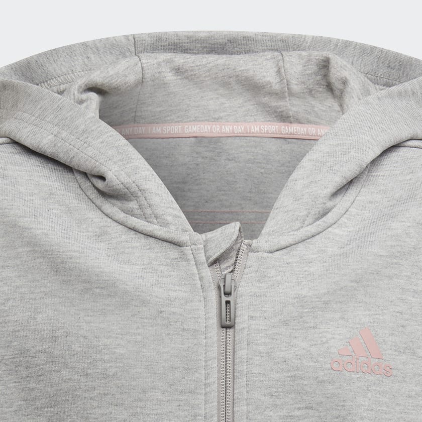 Gris Veste à capuche 3-Stripes Full-Zip