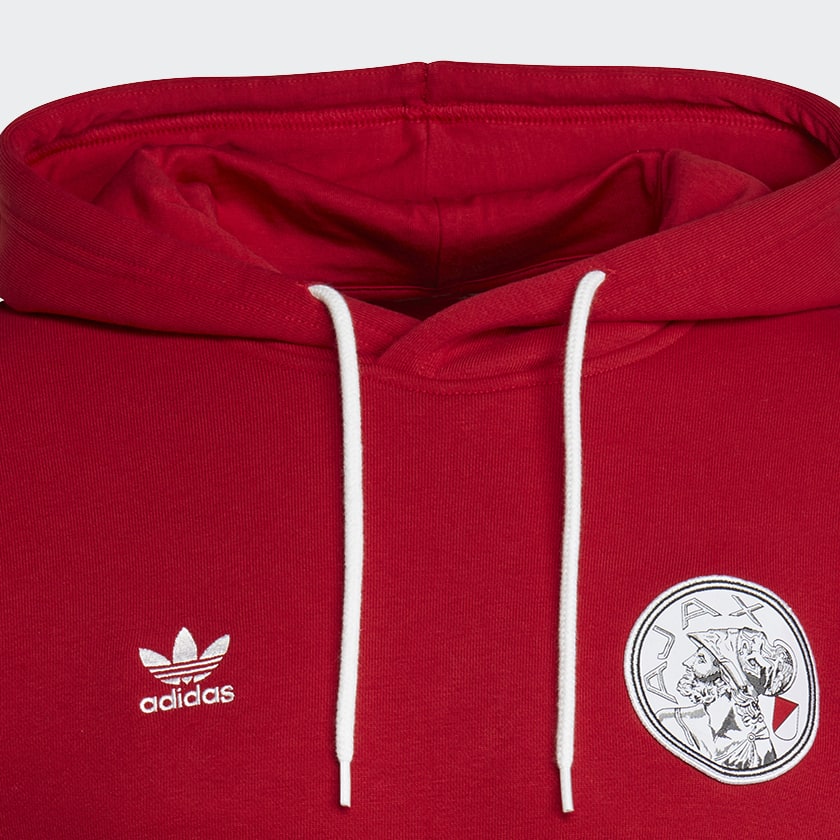 Rouge Sweat-shirt à capuche Ajax Amsterdam Essentials Trefoil