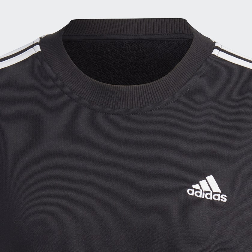 Schwarz Essentials 3-Streifen Sweatshirt