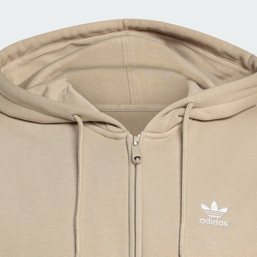 Beige Veste à capuche entièrement zippée Trèfle Essentials