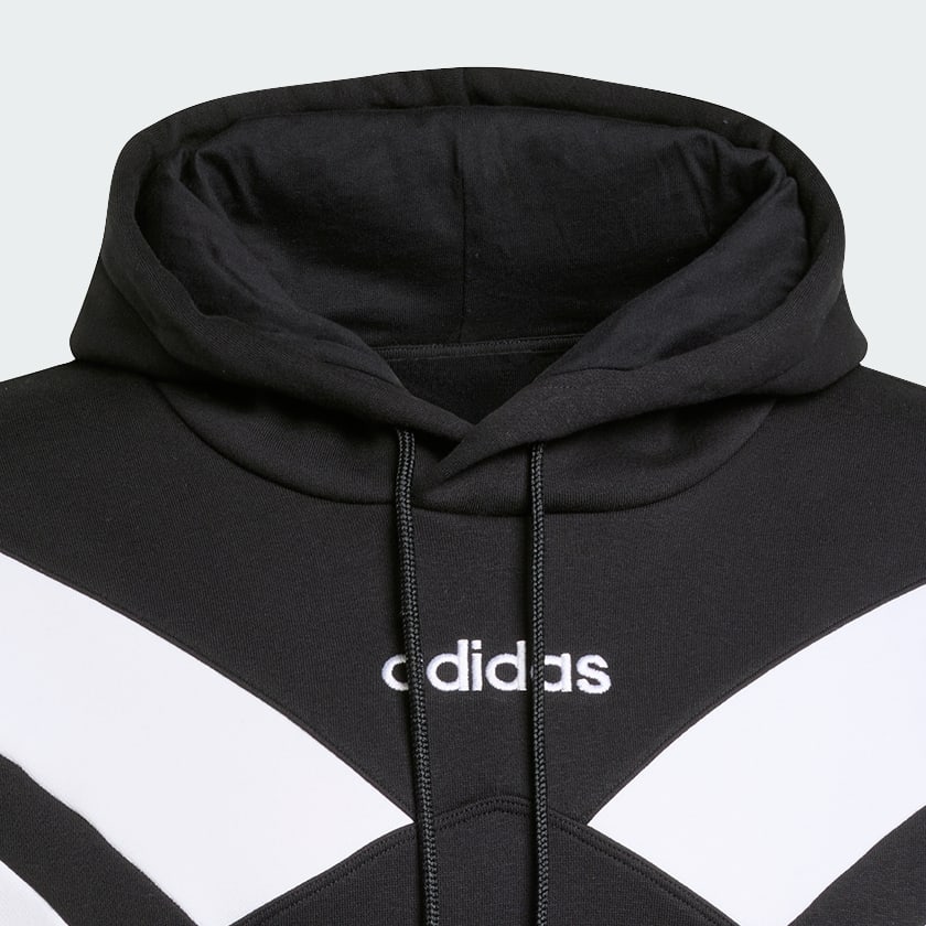 Negro Sudadera de archivo con línea de corte