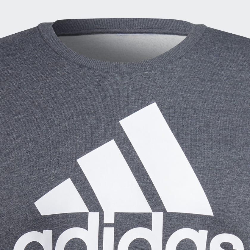 adidas Essentials Big Logo Sweatshirt - Grey | Men's Training | adidas US