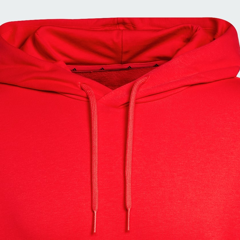 Rosso Felpa con cappuccio Essentials Loose-Fit 3 Bar Logo French Terry