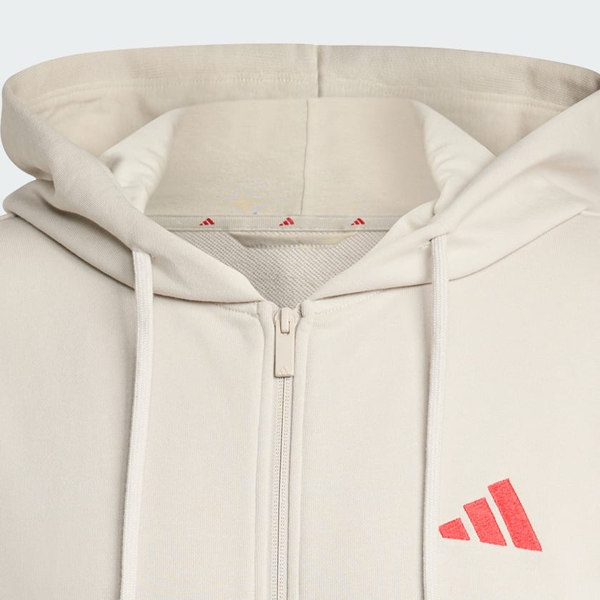 Beige Buzo con Capucha Essentials 3 Rayas Felpa Francesa