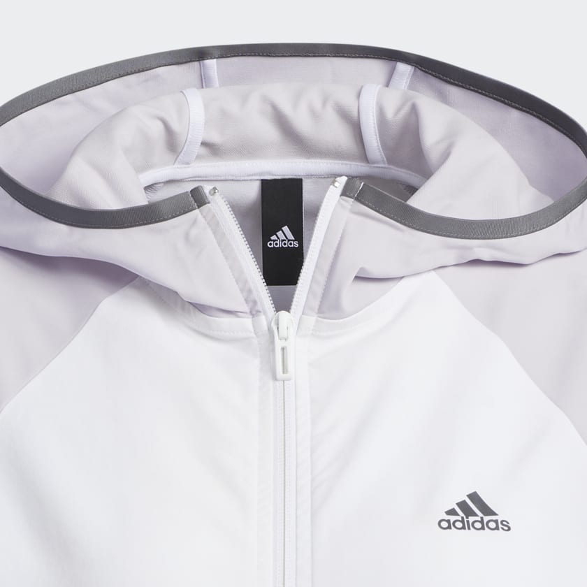 White 시즈널 스포츠웨어 루즈 핏 컬러블록 후드 클로스 재킷