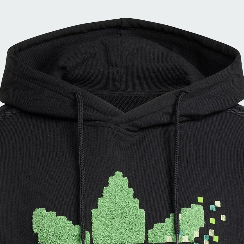 Sort adidas Originals x Minecraft Graphic hættetrøje