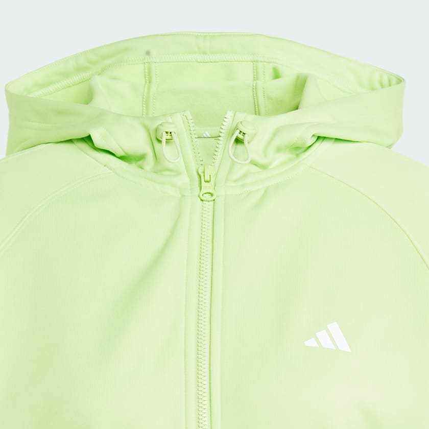 Green AEROREADY Game and Go Full-Zip Hooded Fleece Jacket