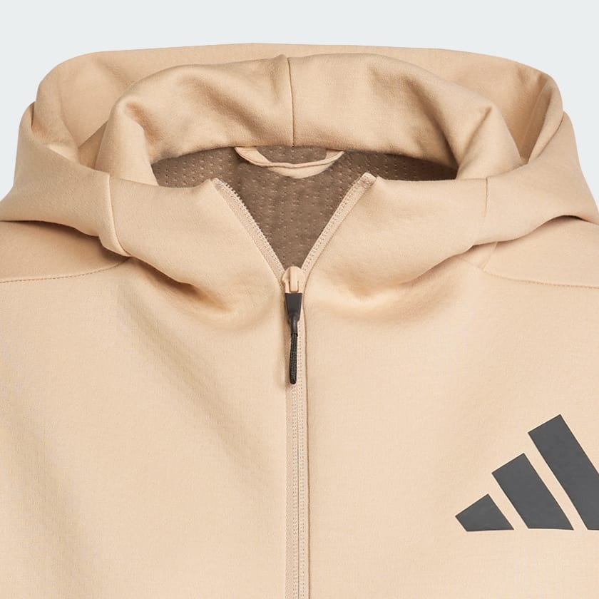 Beige adidas Z.N.E. Full-Zip Hoodie