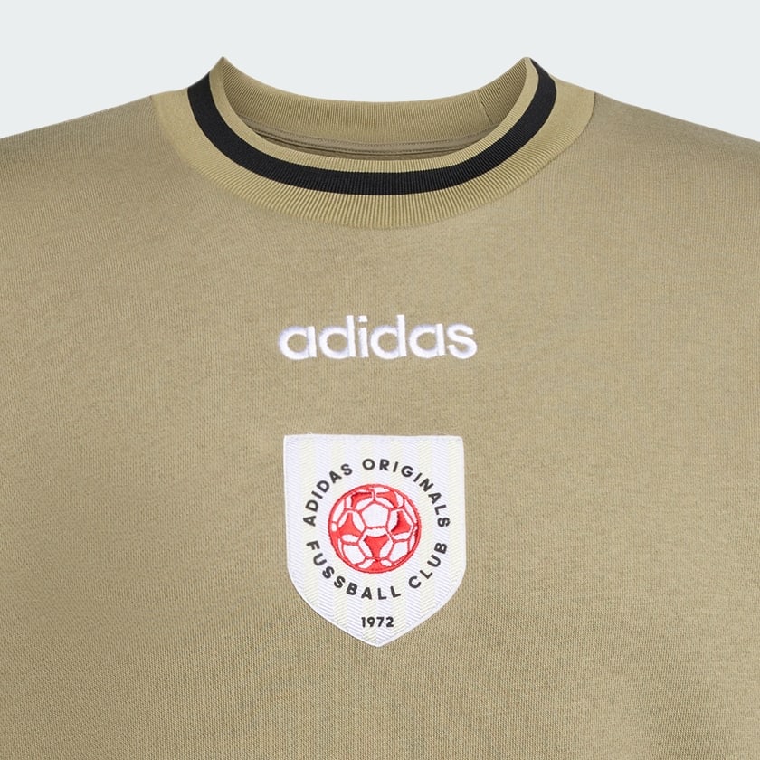 Verde Felpa Badge Crewneck