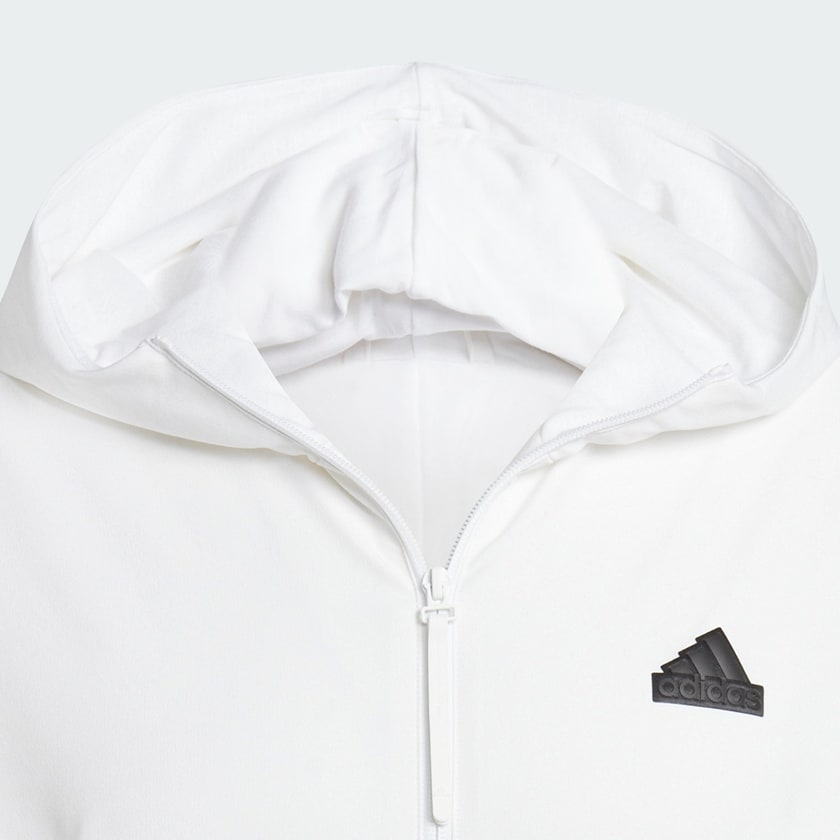 Hvid Z.N.E. Woven Full-Zip Hooded træningsoverdel