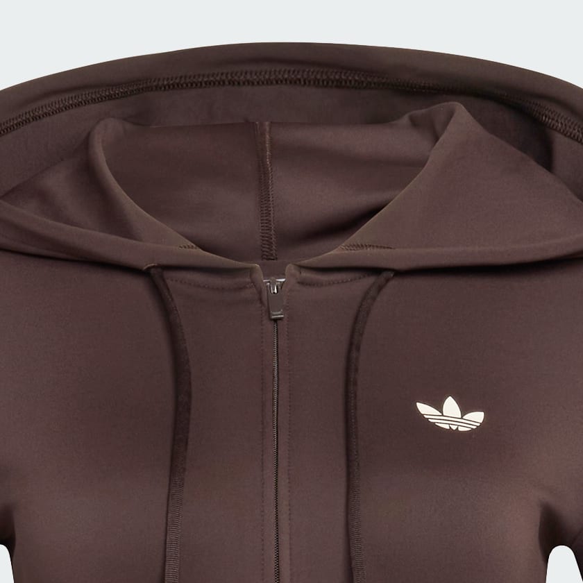 Marron CHAQUETA CON CAPUCHA Y CREMALLERA TREFOIL