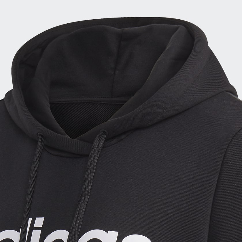 Negro Polera con Capucha Essentials Linear