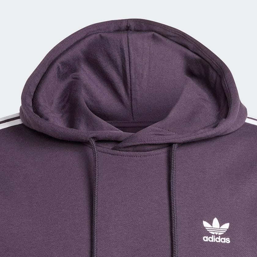 fialová Mikina s kapucňou Adicolor Classics 3-Stripes