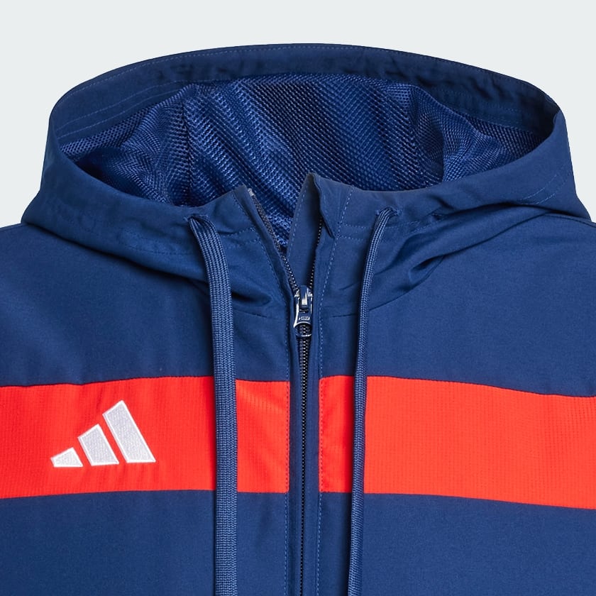 modrá Mikina s kapucňou Tiro 25 Essentials Woven