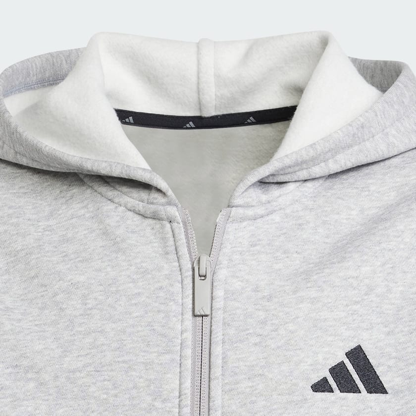 Grey Essentials Full-Zip Hoodie Kids