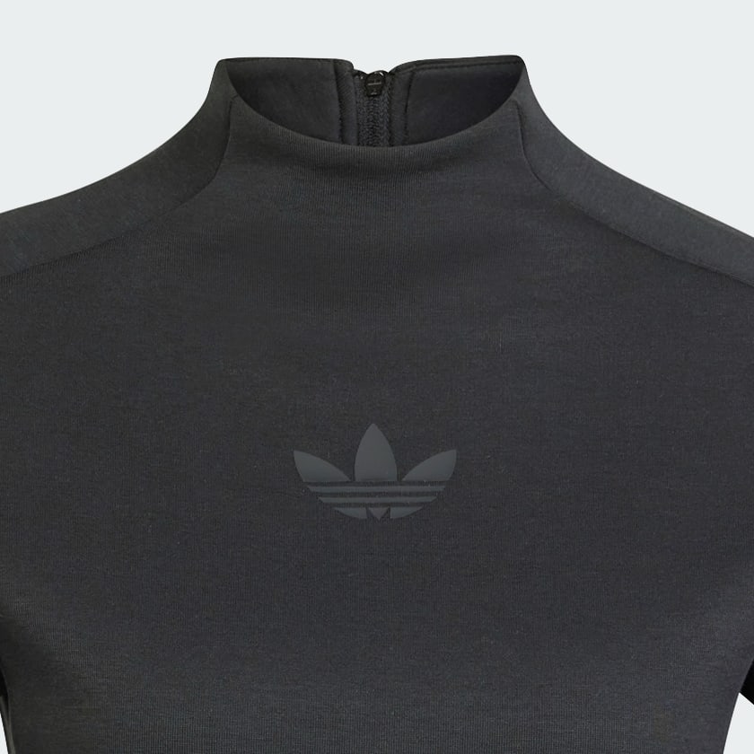 Schwarz Structured Interlock Longsleeve