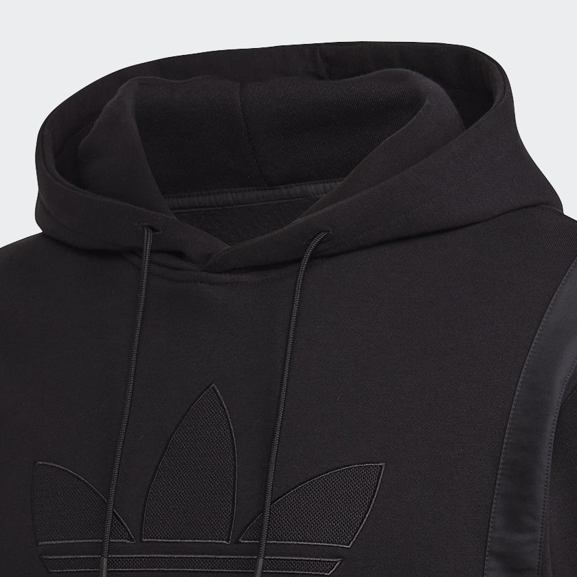 Adidas originals superstar warm up hoodie in black outlet