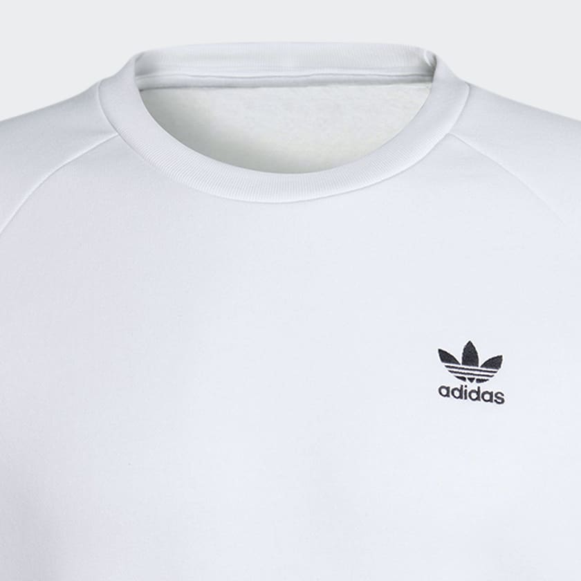 adidas Trefoil Essentials Crewneck Sweatshirt White Free Shipping with adiClub adidas US