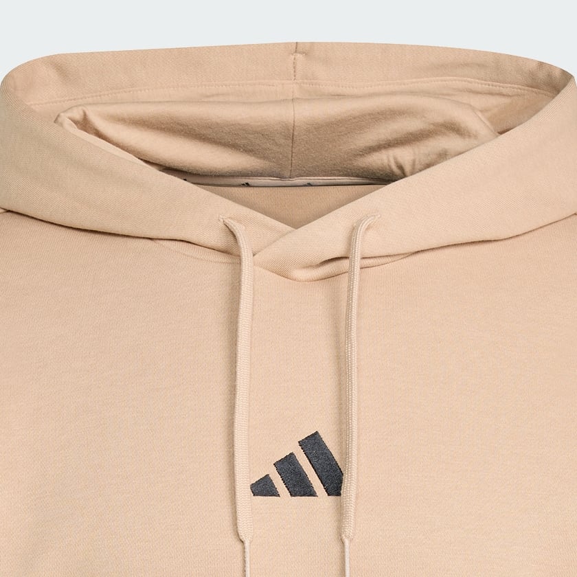 Brun Essentials 3-Stripes Fleece Hettejakke