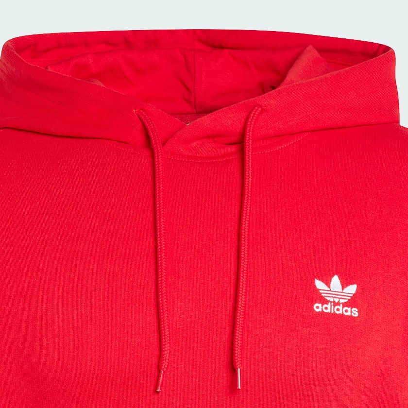 Vermelho Moletom Capuz Trefoil Essentials