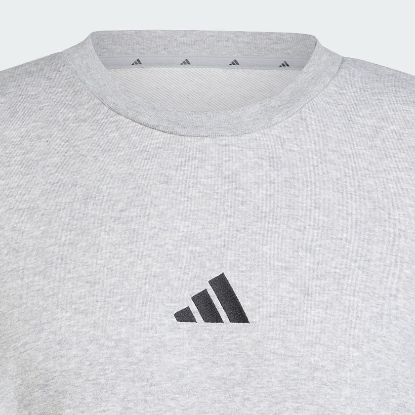 Grau Essentials 3-Streifen French Terry Sweatshirt