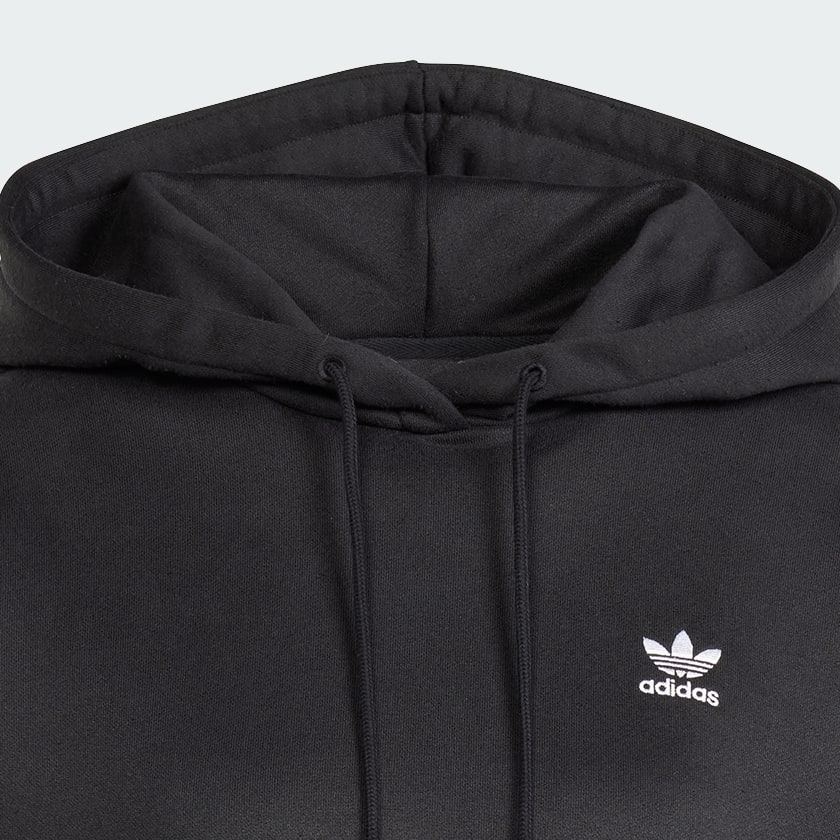 Adidas originals trefoil cropped hoodie sweatshirt discount