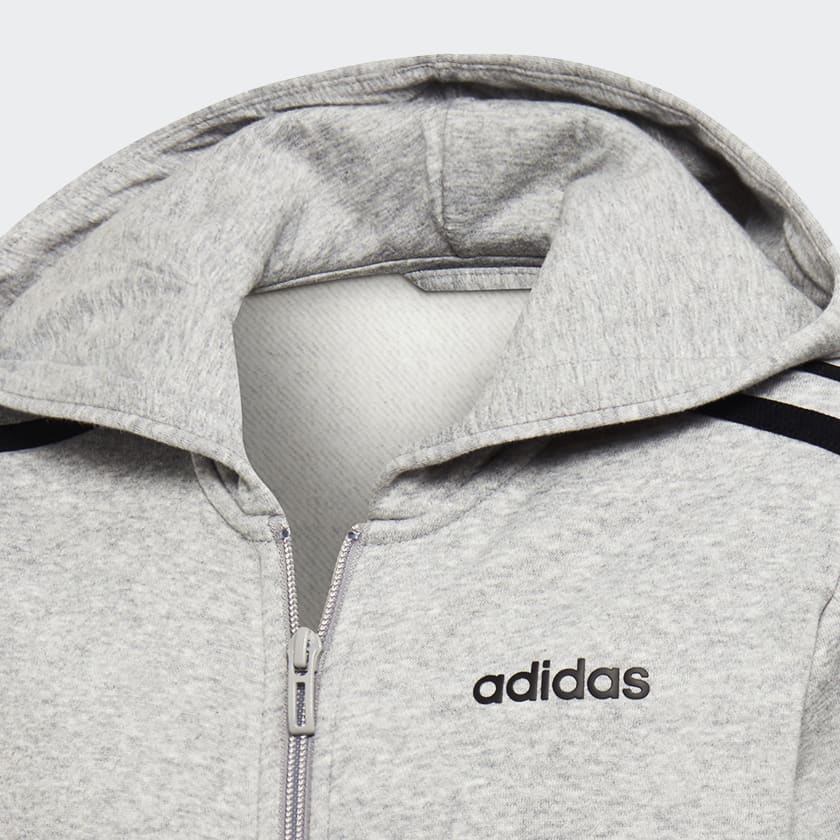 adidas Essentials 3 Stripes Hoodie Grey adidas Thailand