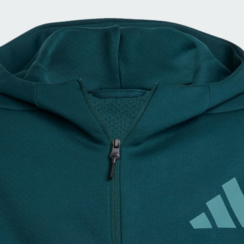 Green adidas Z.N.E. Full-Zip Colorblocked Hoodie Kids