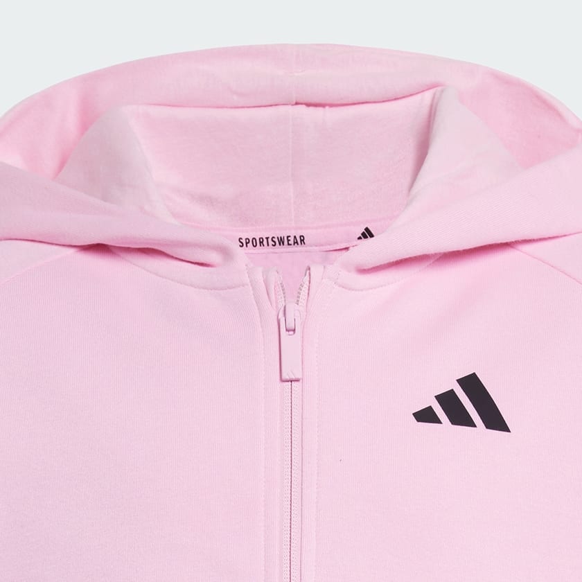 Rosa Giacca da allenamento Future Icons 3-Stripes Full-Zip Hooded Junior