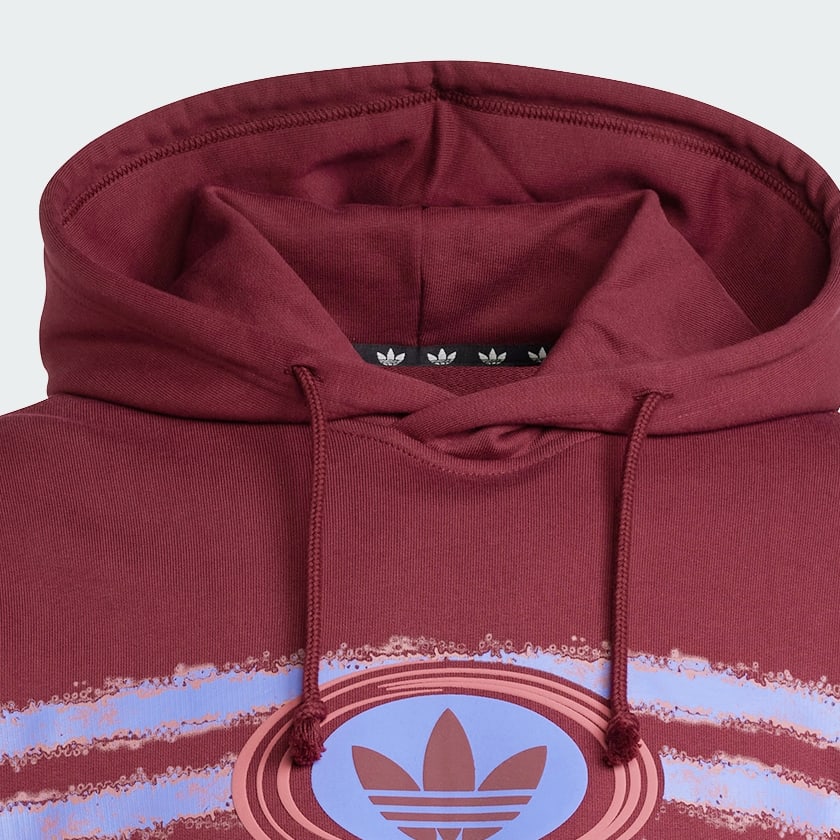 Burgundy adidas Originals 90s Fleece Hoodie