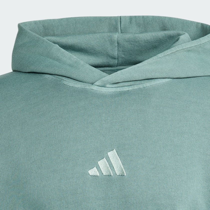 Yesil ALL SZN French Terry Washed Kapüşonlu Üst