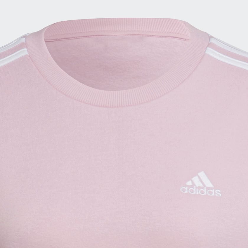 Pink Essentials 3-Stripes Fleece Sweatshirt