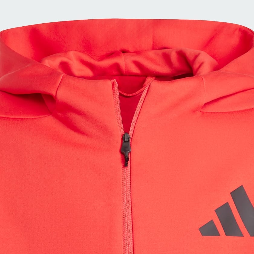 Red adidas Z.N.E. Full-Zip Hooded Track Jacket Kids