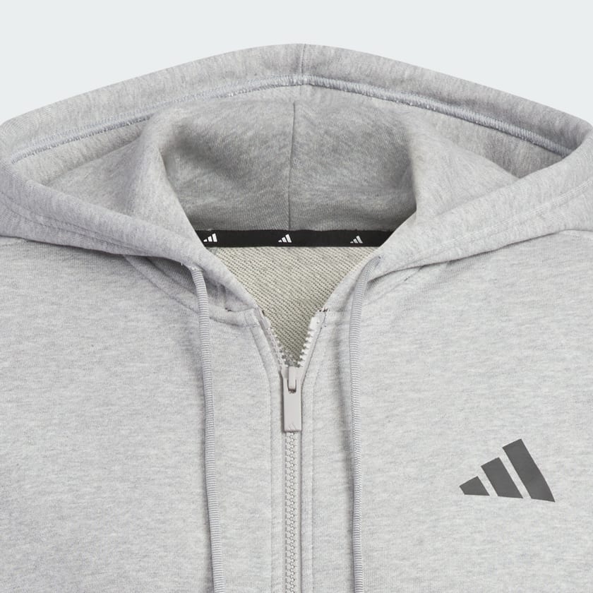 グレー ワーディングパック ルーズフィット 厚手フレンチテリー フルジップ パーカー