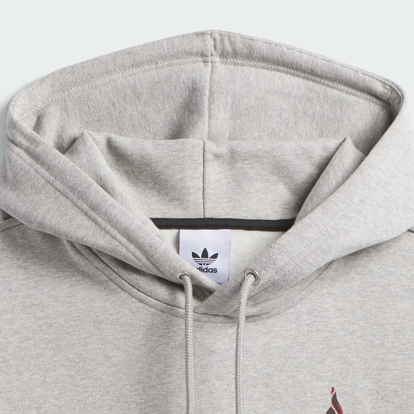 Grau Trefoil Torch Hoodie