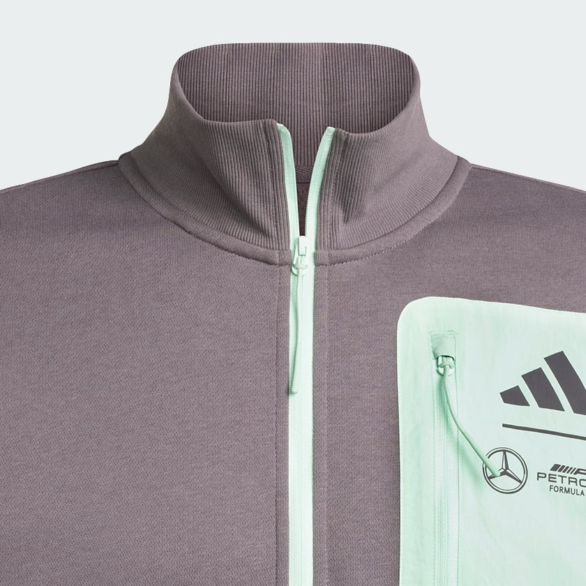 Grey Mercedes - AMG Petronas Formula One Team Premium Woven Fleece Top