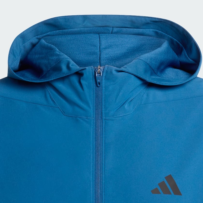 Blue D4T WORKOUT FULL-ZIP HOODIE