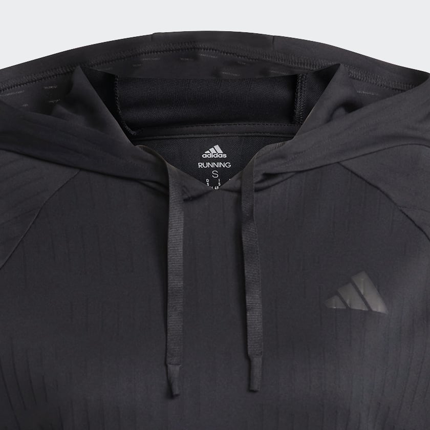 Noir Sweat-shirt à capuche de running Made to be Remade