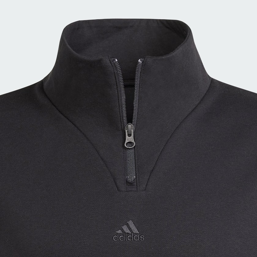 adidas ALL SZN Fleece 1/4-Zip Sweatshirt - Black | Free Shipping
